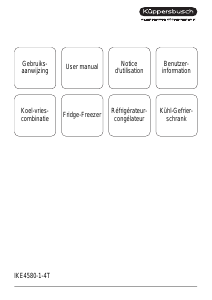 Bedienungsanleitung Küppersbusch IKE 4580-1-4T Kühl-gefrierkombination
