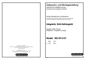 Bedienungsanleitung Küppersbusch IKE 257-6-2T Kühl-gefrierkombination