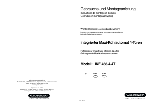 Bedienungsanleitung Küppersbusch IKE 458-4-4T Kühl-gefrierkombination