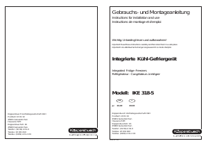Bedienungsanleitung Küppersbusch IKE 318-5 Kühl-gefrierkombination