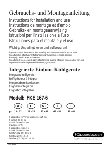 Bedienungsanleitung Küppersbusch FKE 167-6 Kühlschrank