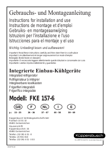 Bedienungsanleitung Küppersbusch FKE 157-6 Kühlschrank
