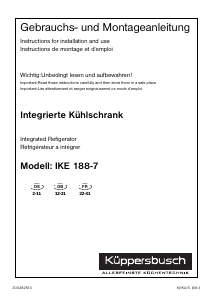 Bedienungsanleitung Küppersbusch IKE 188-7 Kühlschrank