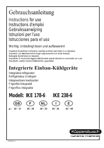 Manuale Küppersbusch IKE 178-6 Frigorifero