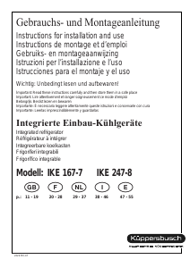 Bedienungsanleitung Küppersbusch IKE 167-7 Kühlschrank