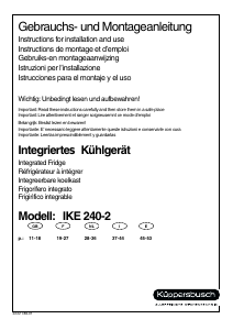 Bedienungsanleitung Küppersbusch IKE 240-2 Kühlschrank