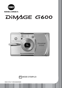 Mode d’emploi Konica-Minolta DiMAGE G600 Appareil photo numérique