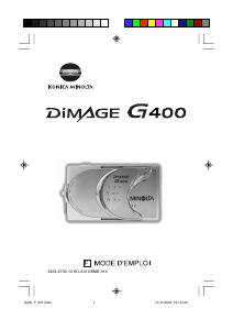 Mode d’emploi Konica-Minolta DiMAGE G400 Appareil photo numérique