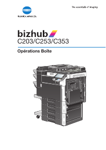 Mode d’emploi Konica-Minolta Bizhub C253 Imprimante multifonction