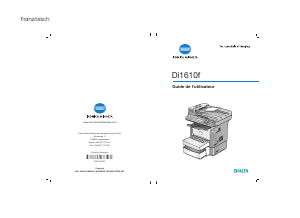 Mode d’emploi Konica-Minolta Di1610f Imprimante multifonction