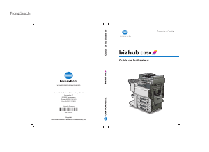 Mode d’emploi Konica-Minolta Bizhub C350 Imprimante multifonction