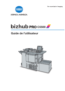 Mode d’emploi Konica-Minolta Bizhub Pro C5500 Imprimante multifonction