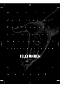 Mode d’emploi Telefunken MF221C Téléviseur