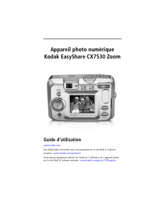 Mode d’emploi Kodak EasyShare CX7530 Zoom Appareil photo numérique