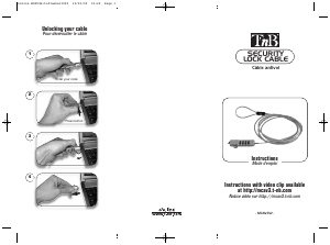 Manual T'nB MCAV3W Security Cable Lock