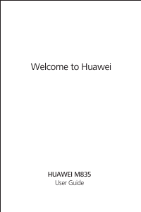 Manual Huawei M835 Mobile Phone
