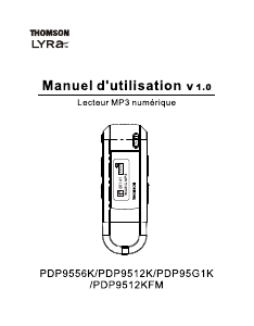 Mode d’emploi Thomson PDP9512K Lyra Lecteur Mp3