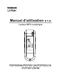 Mode d’emploi Thomson PDP9512KFM Lyra Lecteur Mp3