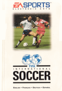 Mode d’emploi SEGA Megadrive FIFA International Soccer