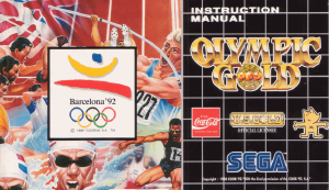 Mode d’emploi SEGA Megadrive Olympic Gold