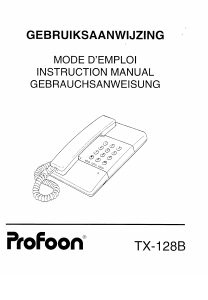 Mode d’emploi Profoon TX-128B Téléphone