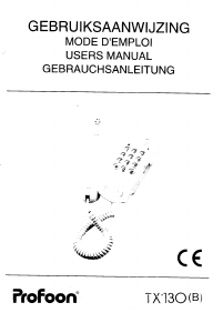 Bedienungsanleitung Profoon TX-130 Telefon