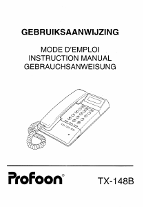 Handleiding Profoon TX-148B Telefoon