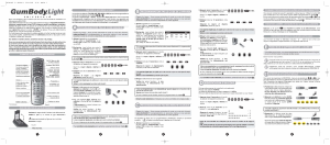 Mode d’emploi Meliconi Universal 6 Light Télécommande