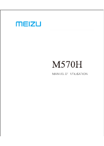 Mode d’emploi Meizu M570H Pro 7 Téléphone portable