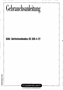 Bedienungsanleitung Küppersbusch KE 320-4-2T Kühl-gefrierkombination