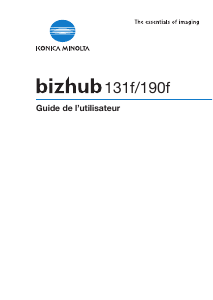 Mode d’emploi Konica-Minolta Bizhub 131f Imprimante multifonction