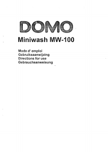 Mode d’emploi Domo MW 100 Lave-linge