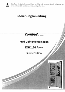 Bedienungsanleitung Comfee KGK 170 A+++ Kühl-gefrierkombination