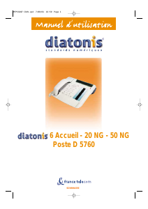 Mode d’emploi France Telecom D 5760 Diatonis Téléphone
