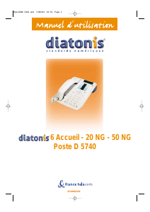 Mode d’emploi France Telecom D 5740 Diatonis Téléphone