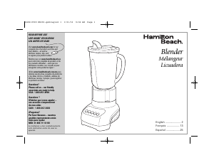 Manual Hamilton Beach 54229 Wave Power Plus Blender