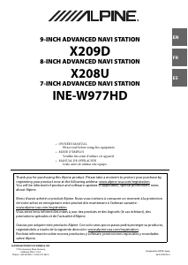 Manual Alpine X208U Car Navigation