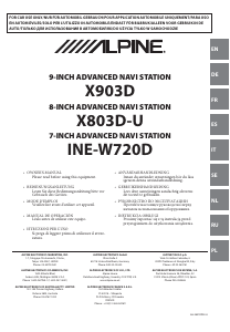 Manual Alpine X803D-U Car Navigation