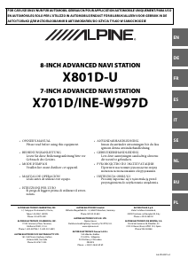 Handleiding Alpine INE-W997D Navigatiesysteem