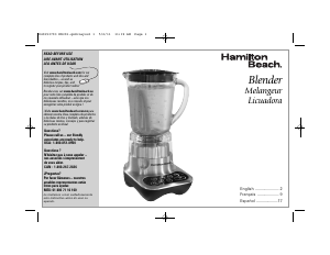 Manual Hamilton Beach 56222 Smoothie Smart Blender