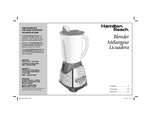 Mode d’emploi Hamilton Beach 58146 Power Elite Blender