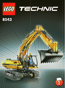 Bruksanvisning Lego set 8043 Technic Motoriserad grävmaskin