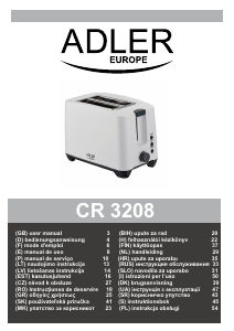 Bedienungsanleitung Adler AD 3216 Toaster