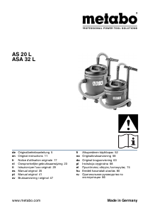 Manual Metabo ASA 32 L Vacuum Cleaner