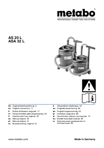 Manual Metabo AS 20 L Vacuum Cleaner