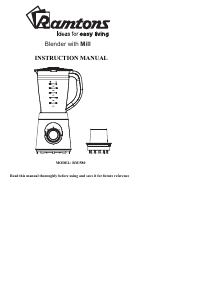 Handleiding Ramtons RM/580 Blender