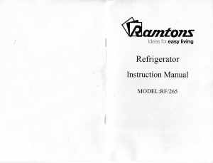 Manual Ramtons RF/265 Refrigerator