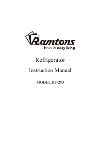 Manual Ramtons RF/293 Refrigerator