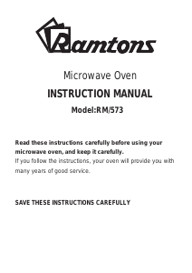 Manual Ramtons RM/573 Microwave