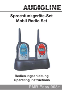 Bedienungsanleitung Audioline PMR Easy 008+ Walkie-talkie